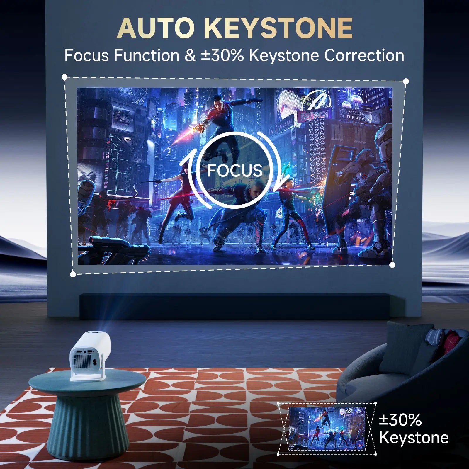 gen 2 hd projector  with better connectivity and sounds with auto keystone